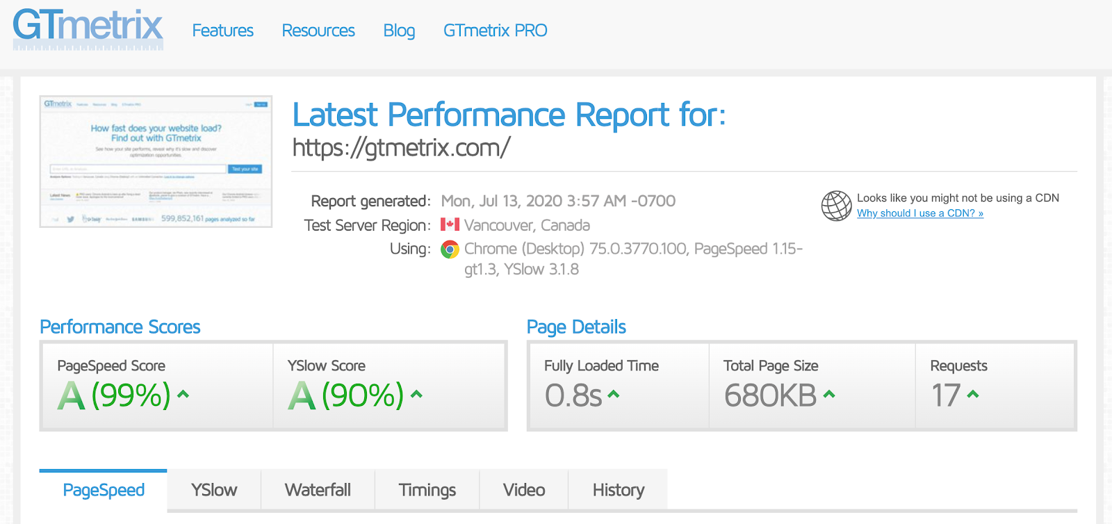 gtmetrix seo tool