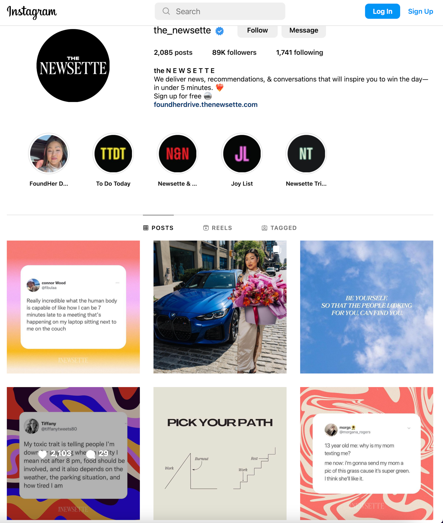 Example of how The Newsette's curated content helps boost audience engagement.