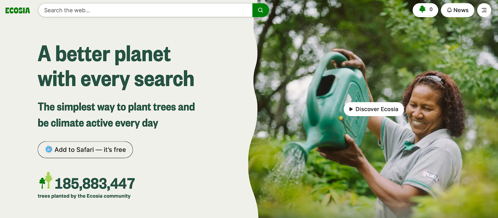 Ecosia search engine